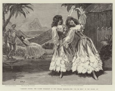 Robinson Crusoe, die Burleske der Wachen in den Chelsea Barracks, der Pas de Deux im zweiten Akt von Henry Marriott Paget